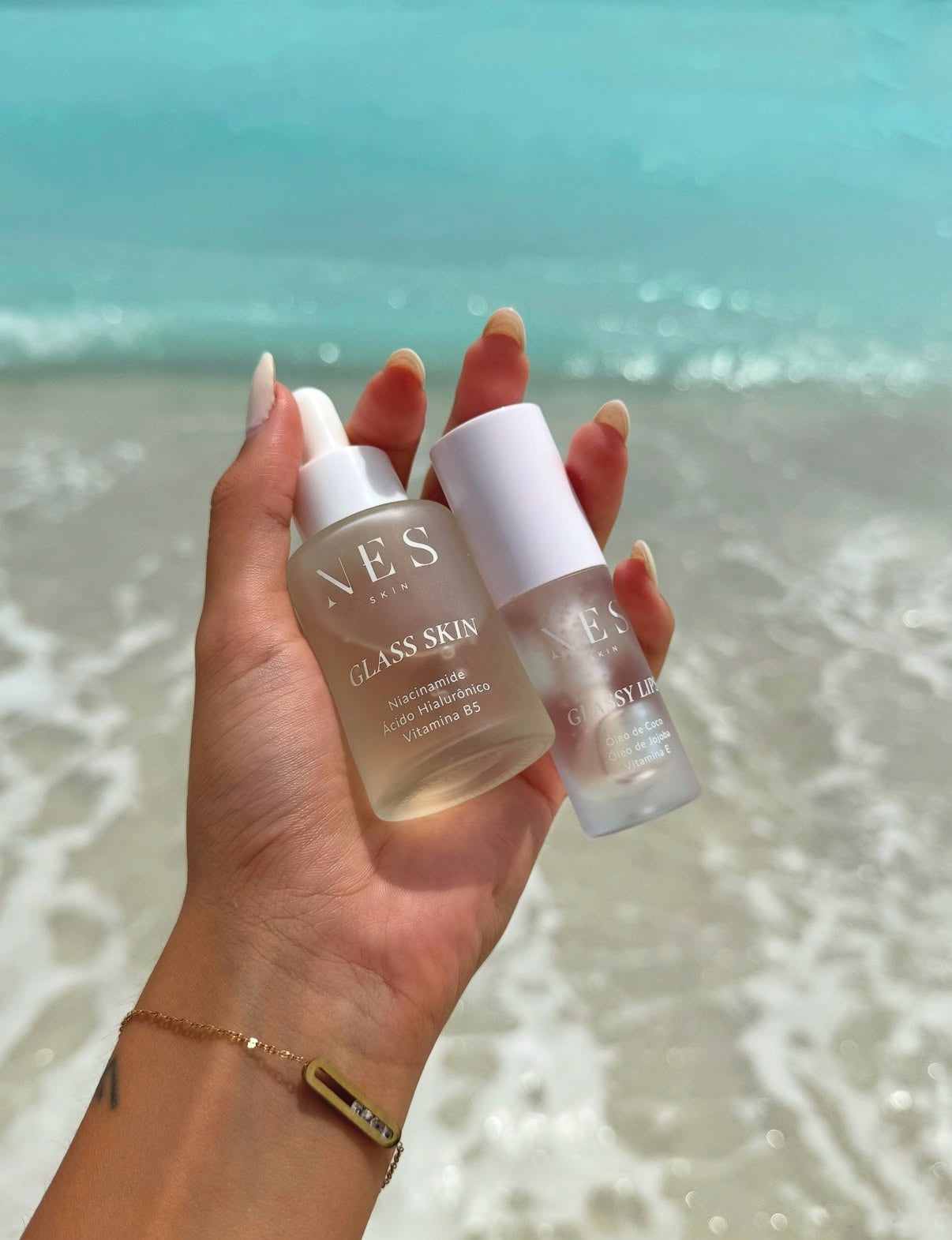 Korean face serum and lip oil inspired laboratory production.