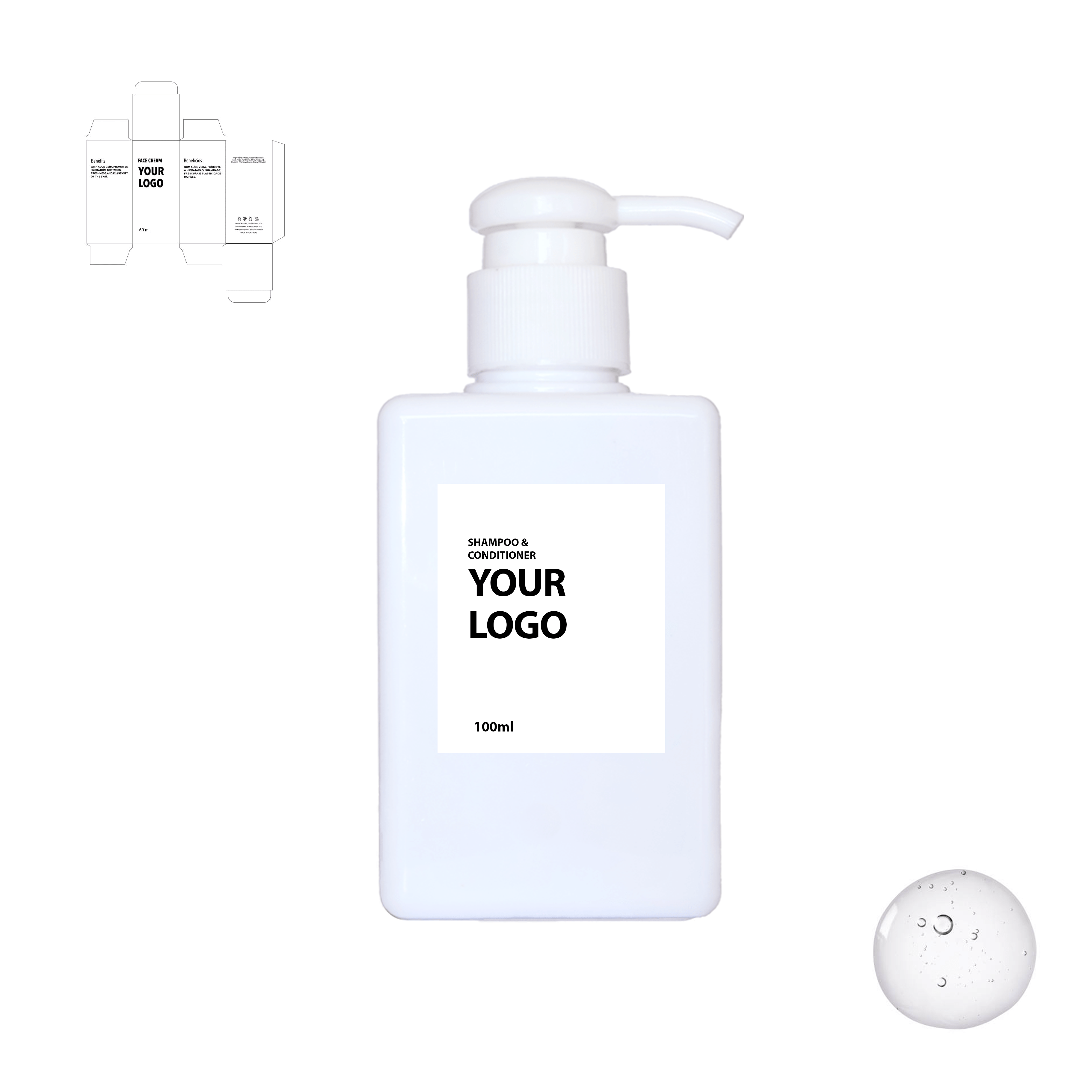 Custom Organic Shampoo by a private label cosmetic manufacturer in Europe