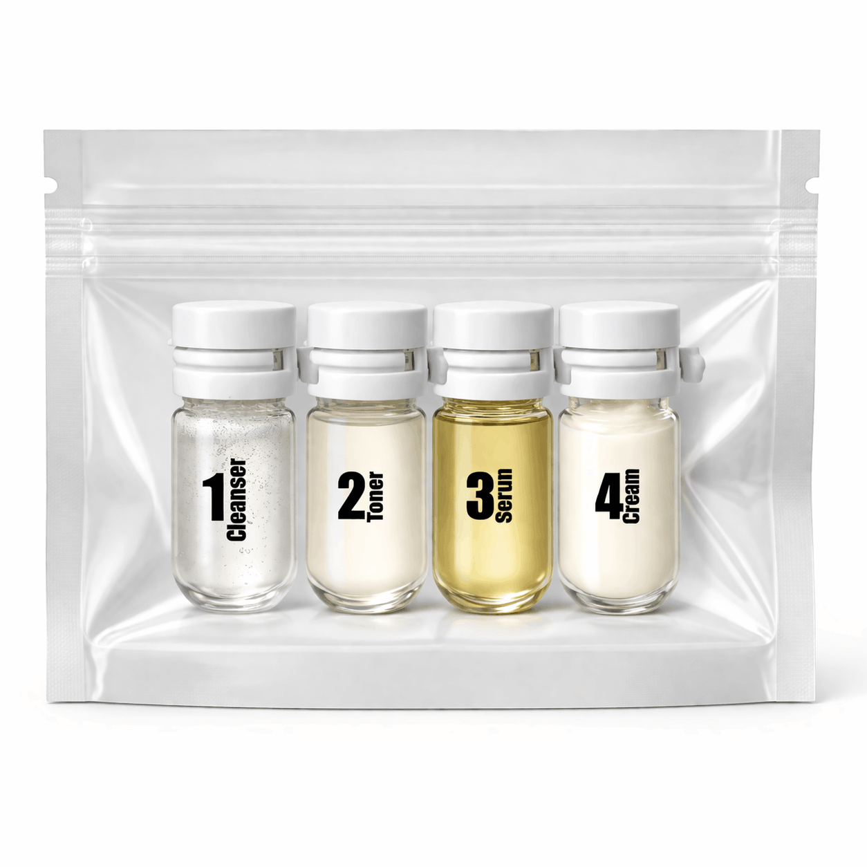 private label skincare capsules with white packaging. Private label skincare supplier and manufacturer.