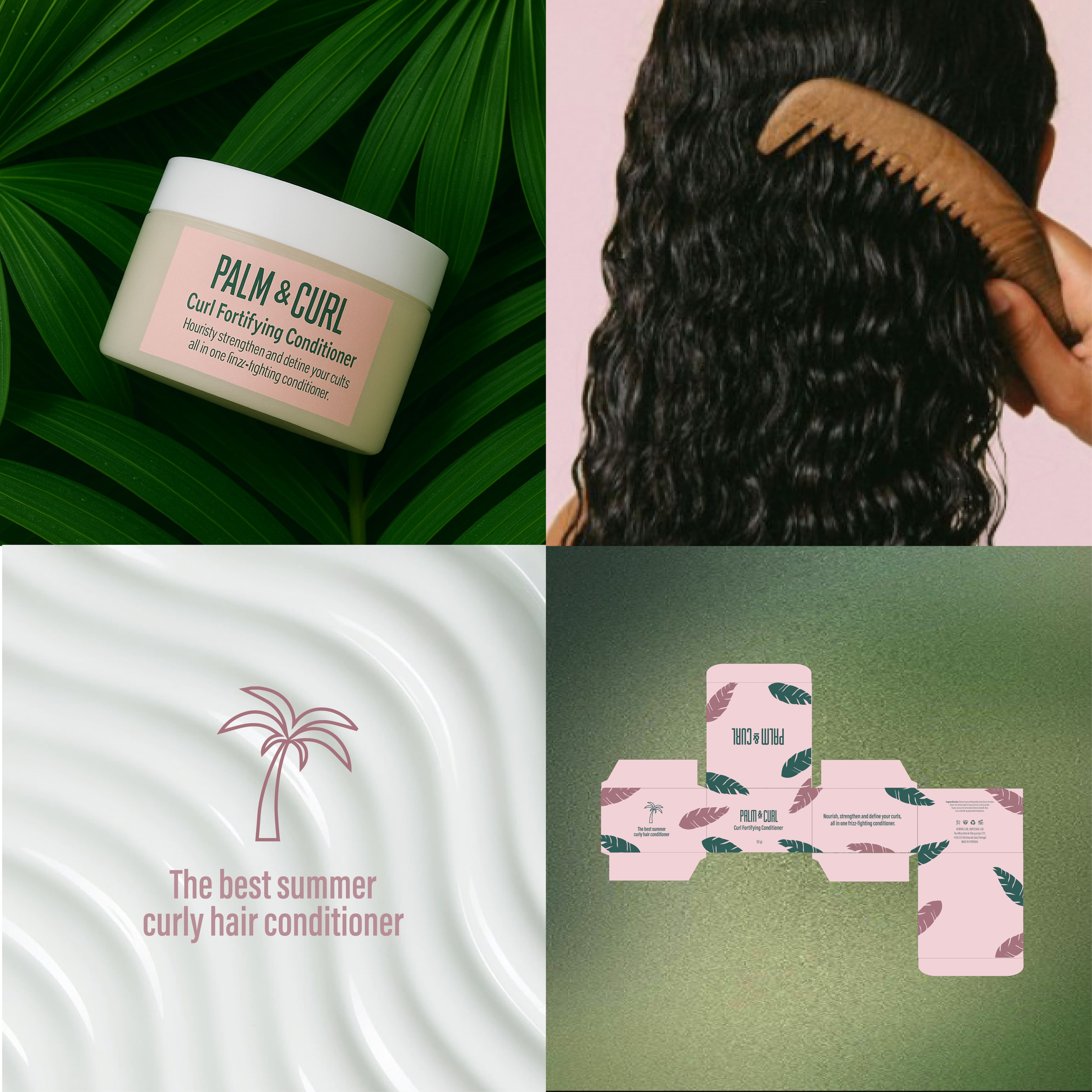 Curly hair conditioner example brand cosmetic product