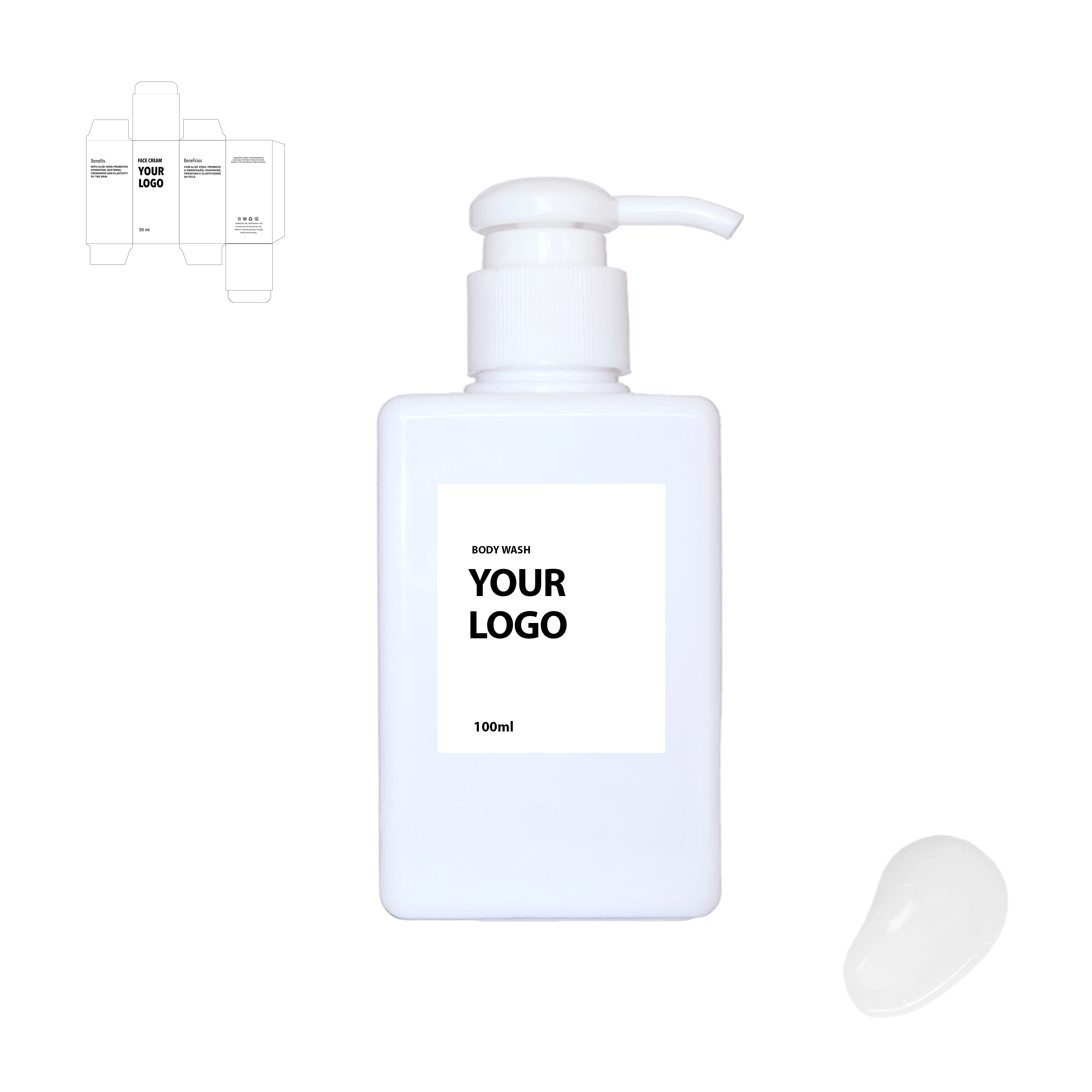 Custom Organic Body Wash by a private label cosmetic manufacturer in Europe