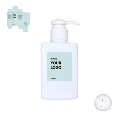 Custom Organic Shampoo with blue packaging by a private label cosmetic manufacturer in Europe