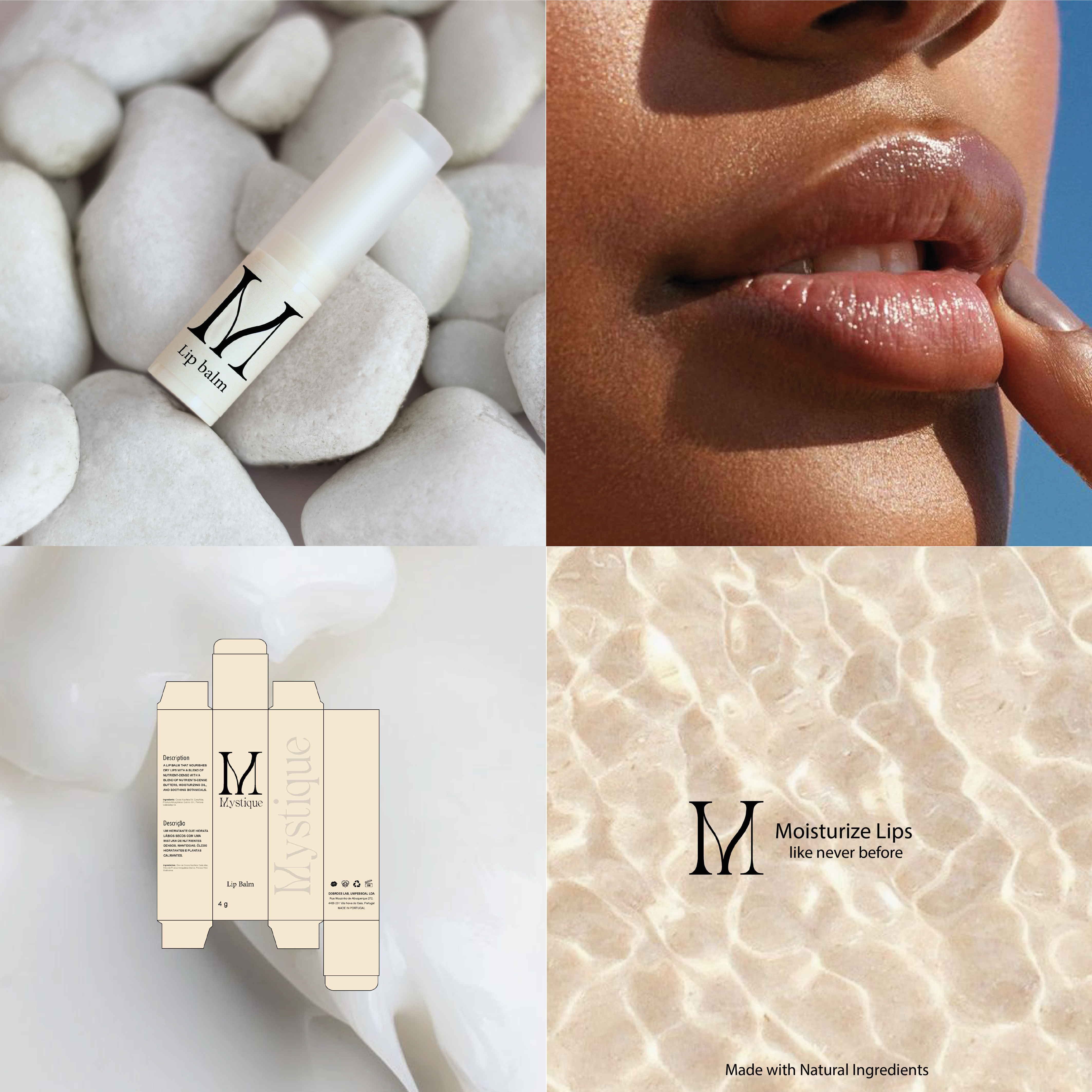 custom lip balm mystique example brand