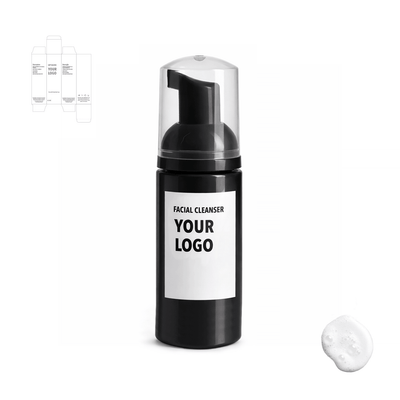 face cleanser for private label with black packaging from a skincare manufacturer. 