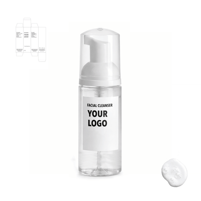 face cleanser for private label with clear packaging from a skincare manufacturer. 