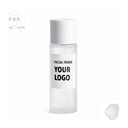 facial toner for private label with white packaging from a skincare manufacturer. 