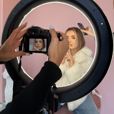 A photoshot for beauty products, lip gloss brands example