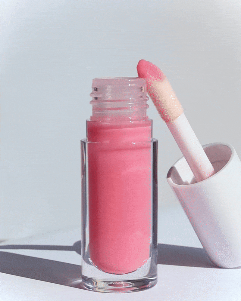 pink lip gloss cosmetics laboratory private label